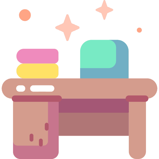 Desk chair desk classroom icon