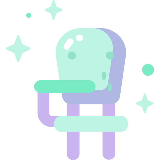 Desk chair education furniture and household seat icon