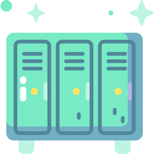 Lockers school closet cabinet icon