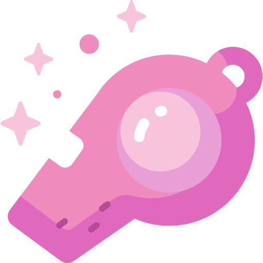 Whistle sport equipment referee coach icon