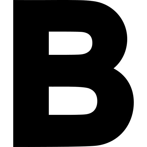 B signaling letter b typographical icon