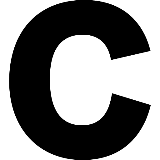 C c latin typographical icon