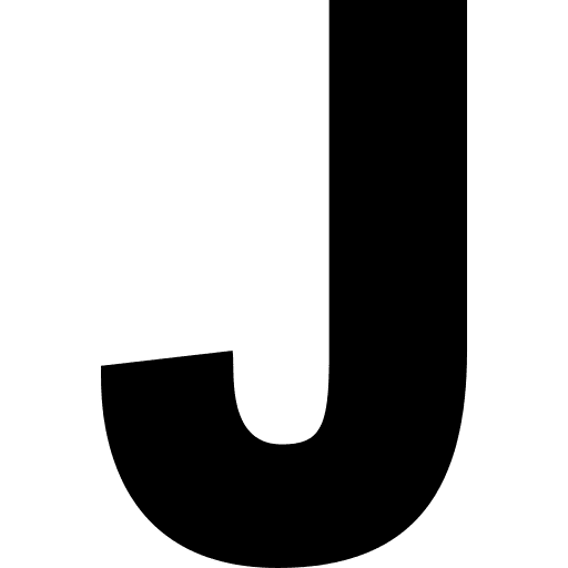 J typographical alphabet latin icon
