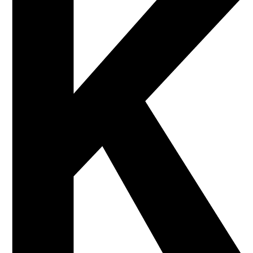 K abecedary alphabet latin icon