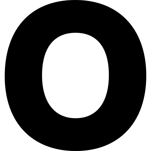 O o letter o shapes and symbols icon O o letter o shapes and symbols icon