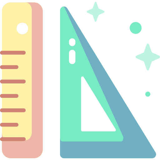 Ruler graphic design measure geometry icon