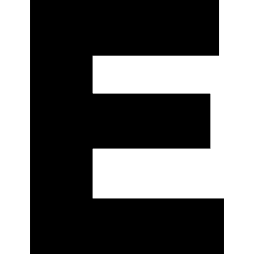E abecedary signaling vowel icon E abecedary signaling vowel icon