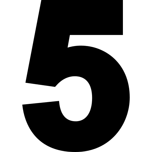 Five number 5 education shapes and symbols icon Five number 5 education shapes and symbols icon