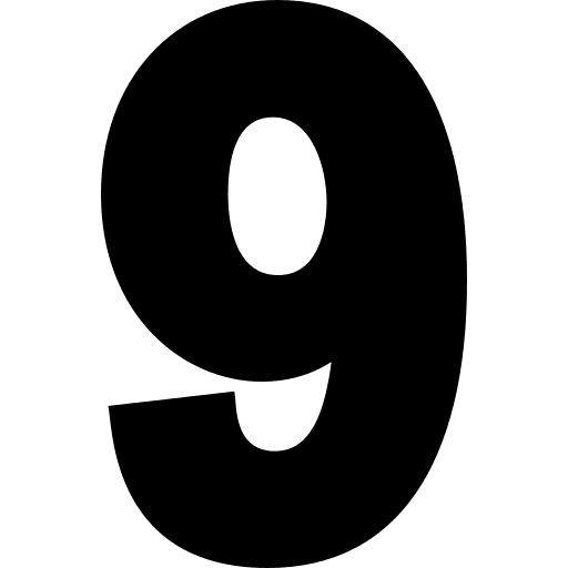 Nine nine math character icon Nine nine math character icon