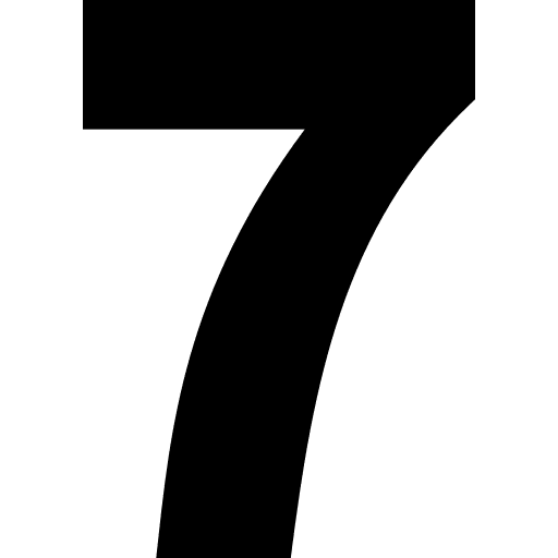 Seven shapes and symbols number seven icon Seven shapes and symbols number seven icon