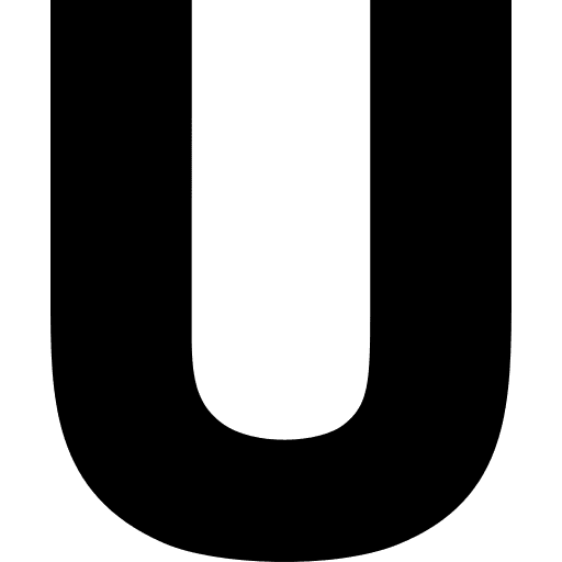 U typographical letter u shapes and symbols icon U typographical letter u shapes and symbols icon