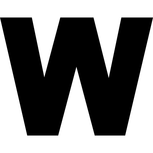 W latin typographical w icon W latin typographical w icon