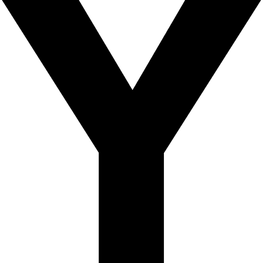 Y signaling latin alphabet icon Y signaling latin alphabet icon