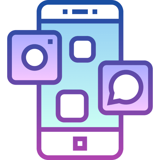 Apps apps smarphone speech bubble icon