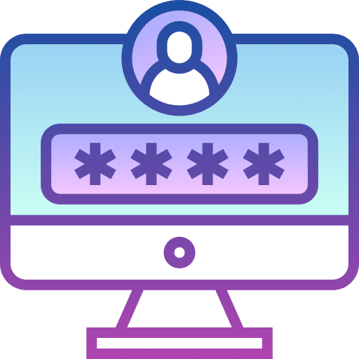 Login computer social media screen icon