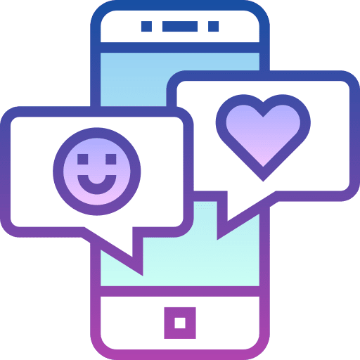 Reaction smiley heart happy icon