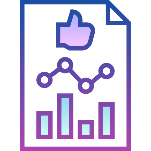 Analytics social media bar thumbs up icon Analytics social media bar thumbs up icon