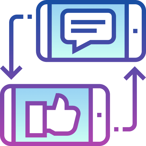Connection social media thumbs up chat icon