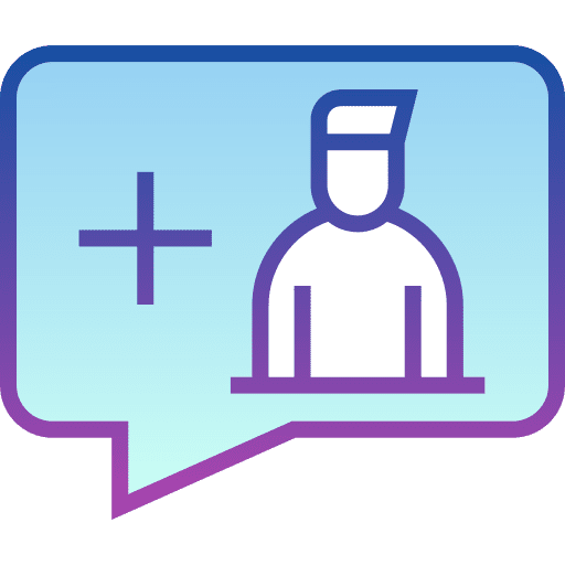 Follower add user chat icon Follower add user chat icon