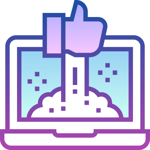 Like computer social media laptop icon Like computer social media laptop icon