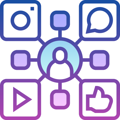 Social media thumbs up chat play icon Social media thumbs up chat play icon