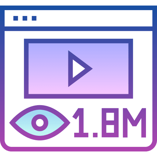 Views play video social media icon Views play video social media icon