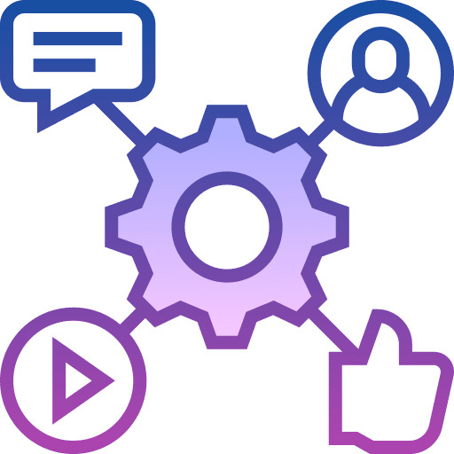 Management chat social media management icon Management chat social media management icon