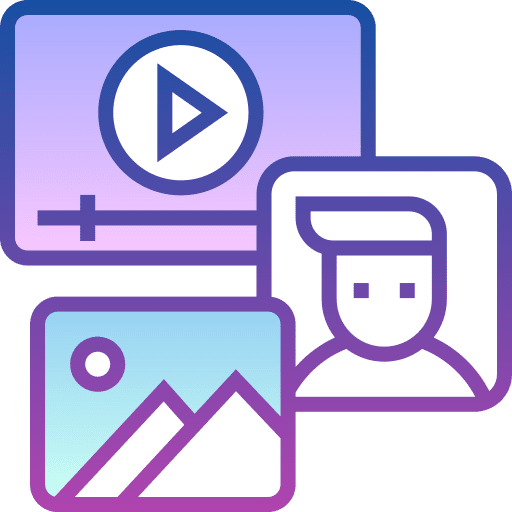Social media social media video user icon Social media social media video user icon