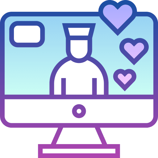 Support user screen social media icon Support user screen social media icon