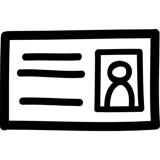 Id hand drawn symbol profile hand drawn interface icon