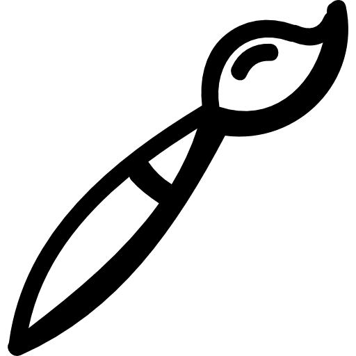 Paint brush hand drawn tool tools brush outline icon