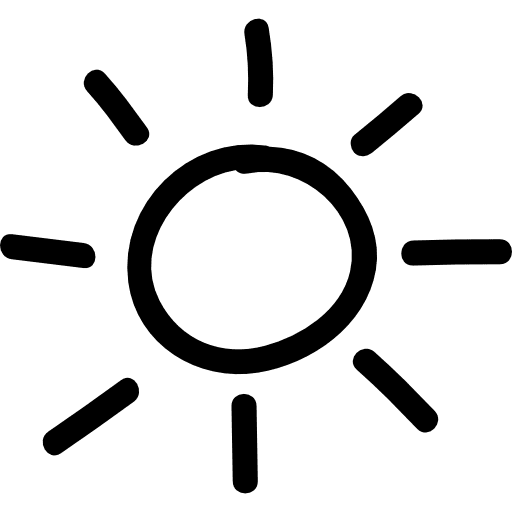 Sun hand drawn symbol symbol star shape icon