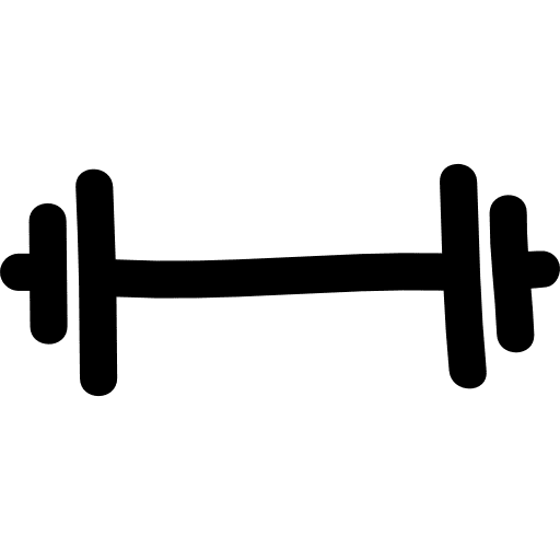 Gym dumbbell hand drawn tool tool dumbbells hand drawn icon