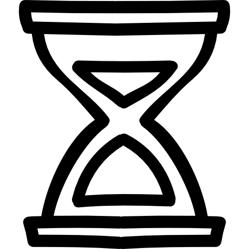 Sand clock hand drawn tool outline outlined outline hand drawn icon