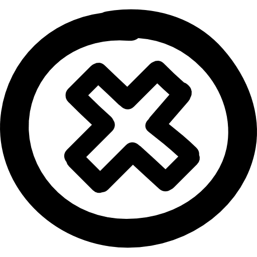 Cancel circular button with a cross inside hand drawn outlines cancel interface hand drawn icon