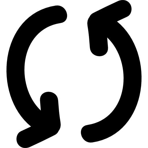 Cycle couple of arrows hand drawn lines circular arrow couple arrow icon