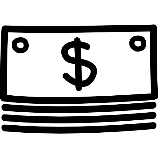 Money stack hand drawn outline commerce hand drawn money icon