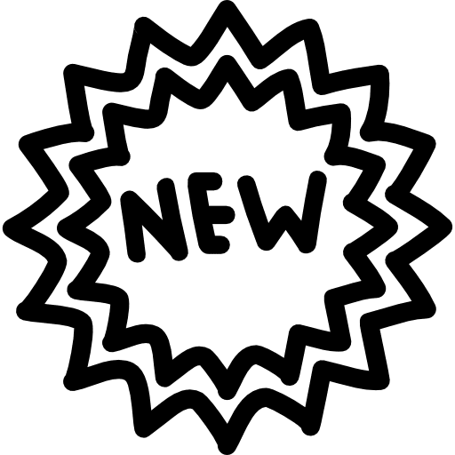 New tag hand drawn outline symbol commercial tags icon