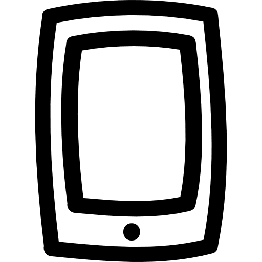 Phone hand drawn outline tools and utensils phone mobile phone icon