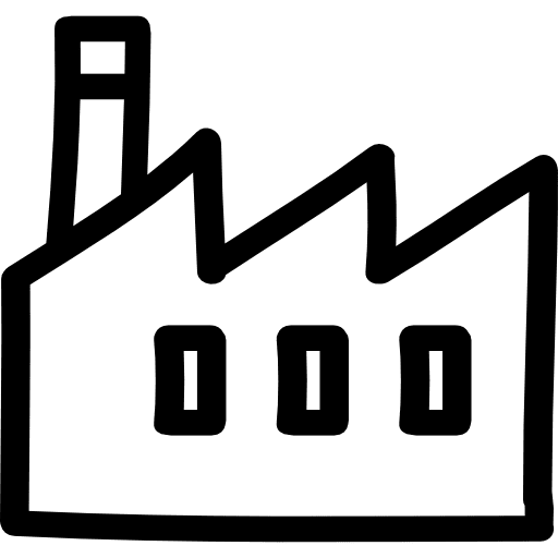 Factory hand drawn building outline buildings factories outline icon