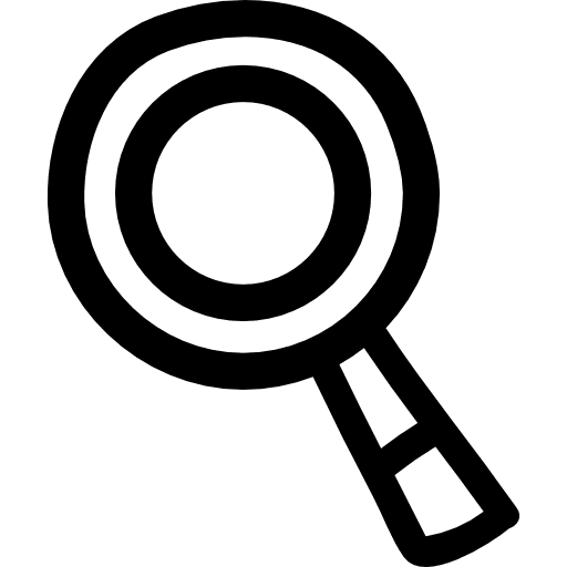 Magnifying glass hand drawn tool magnifying glass tools and utensils outline icon