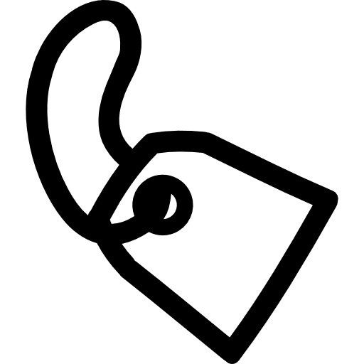 Price tag hand drawn outline tags title tag icon