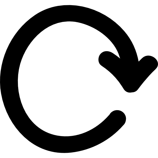 Repeat hand drawn circular arrow symbol arrows circle circular arrows reset icon