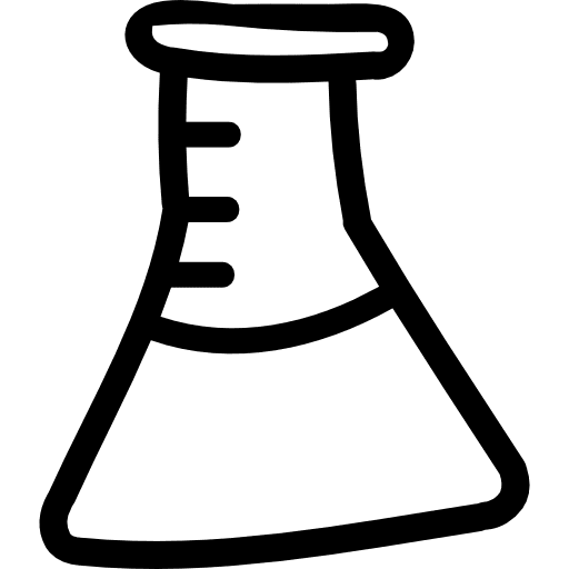 Chemical hand drawn container hand drawn tools and utensils outline icon