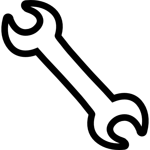 Wrench hand drawn double tool outline outline outlined wrench icon