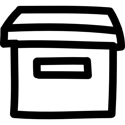 Archive hand drawn box symbol archive symbol boxes icon