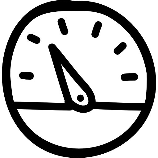 Dashboard hand drawn tool circular measure hand drawn icon