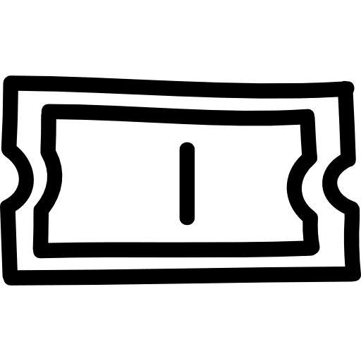 Ticket hand drawn outline theatre hand drawn spectacles icon