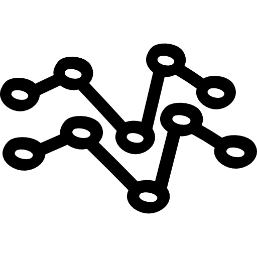 Analytics hand drawn lines hand drawn interface dots icon