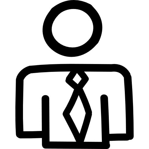 Business man hand drawn outline man business businessmen icon